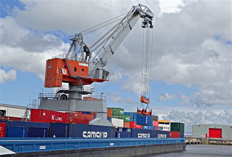 무료 이미지 배 수송 용기 차량 포트 화물선 뱃짐 기중기 예인선 하중 부두 컨테이너 선 화물 운송