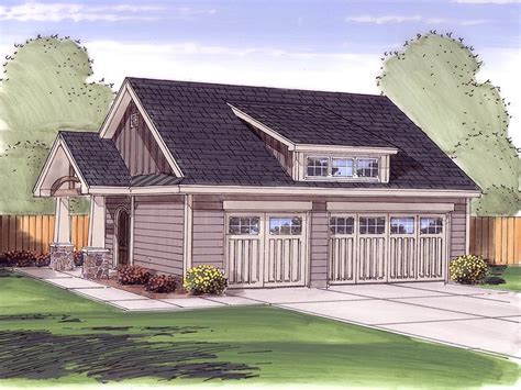 This 3 bay garage will enhance the beauty. 050G-0040: Craftsman-Style 3-Car Garage Plan; Size 37'x24' (With images) | Garage plans, Car ...