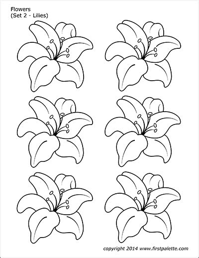 Free invitation template for a birthday party, wedding, bridal shower, baby shower. Lily Flower Template Printable | Best Flower Site