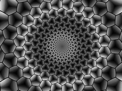Desktop Wallpaper Abstract Texture Hexagons Immersion Bw Hd Image