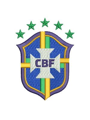 Escudo Cbf Novo Matriz Bordado Escudo Cbf Brasil Compre Produtos Personalizados No Elo