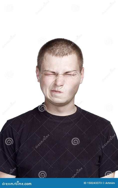 Portrait Of Young Man Facial Expression Stock Image Image Of Emotion