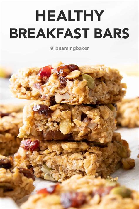 Healthy Breakfast Bars Recipe Beaming Baker