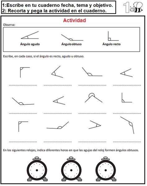 Los ángulos 3º Angulos Matematicas Actividades De Geometría