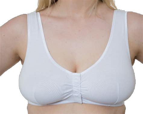 Front Velcro Fastening Easy Fasten Bra Post Surgery Cup Soft Non Wire
