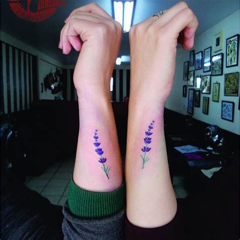 Matching Violet Wildflower Tattoos On Forearms Violet Flower Tattoos