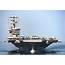 The Aircraft Carrier USS Dwight D Eisenhower CVN 69 Transits 