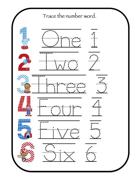 Free Printable Number Tracing Worksheets Each Sheet Provides Your