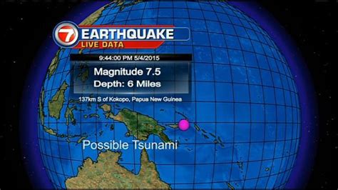 Strong Quake Rocks Papua New Guinea Local Tsunami Possible Wsvn