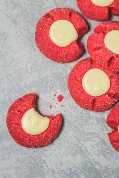 Red Velvet Thumbprint Cookies Marsha S Baking Addiction