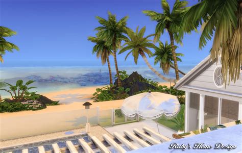 Sims 4 Palm Beach House 棕櫚海灘屋 Free Ruby Red Sims