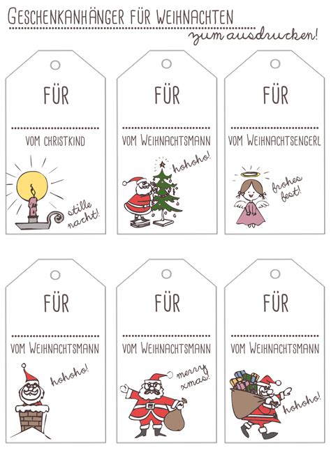 Gestern als die kinder aus der schule kamen, war auf. Free Printables - Geschenkanhänger für Weihnachten