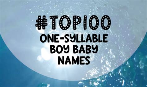 174 One Syllable Boy Baby Names At Clickbabynames