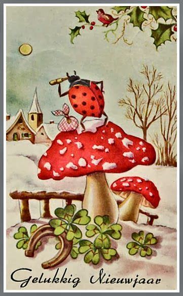 There are 801 mushroom christmas card for sale on. Retro Mushroom Images | Vintage Designs for Holidays & Special Occasions | Vintage christmas ...