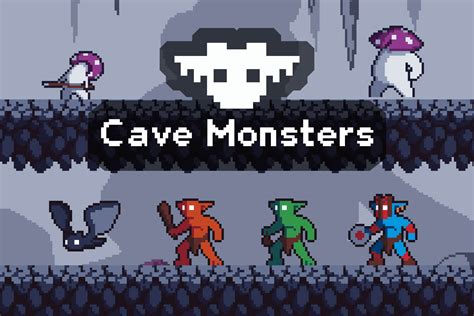 Cave Monster Pixel Art Game Sprite Pack