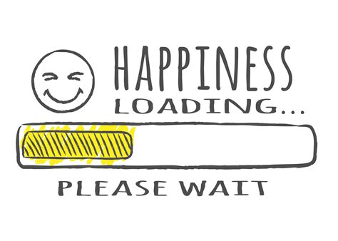 Progress bar with inscription - Happiness loading and happy fase in ...