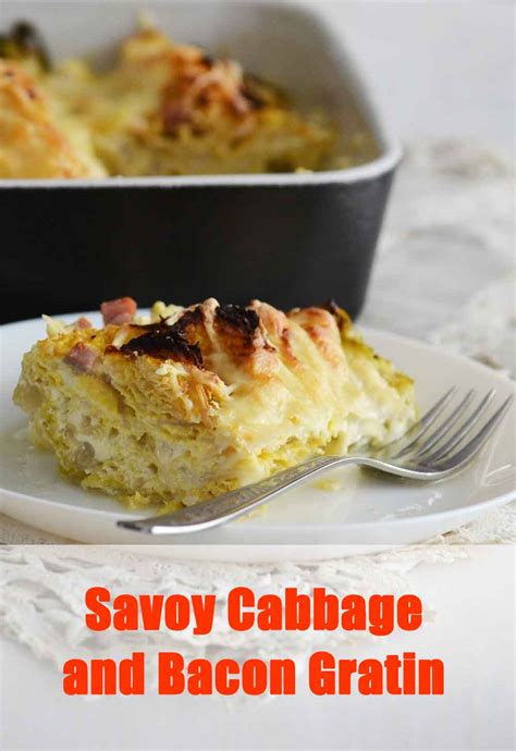 Savoy Cabbage And Bacon Gratin Myreille Recipes