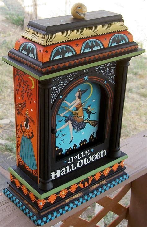 Art Deco Halloween Carriage Clock Side View By Grim Prims Deborah