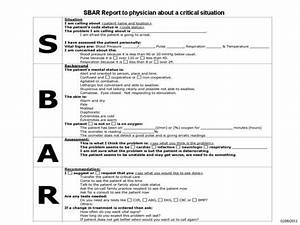 Charting For Nurses Sbar Nursing Notes