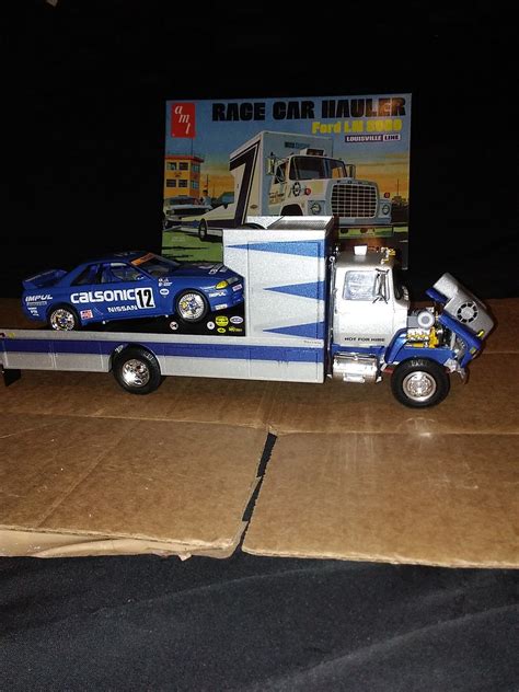 Ford Ln 8000 Race Car Hauler Plastic Model Truck Kit 125 Scale 75806 Pictures By