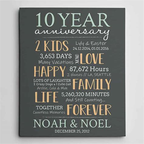 70 Unique 10th Year Anniversary Quotes And Wishes 365canvas Blog