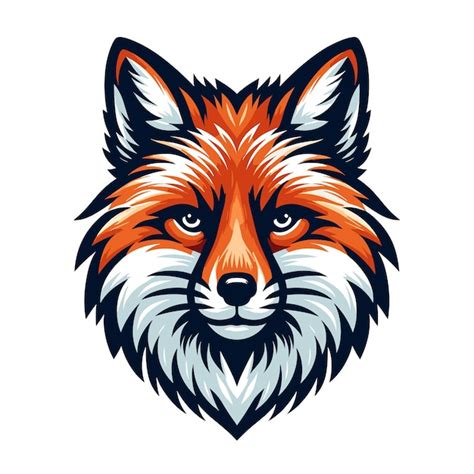 Premium Vector Wild Animal Red Fox Vulpa Head Face Design Vector