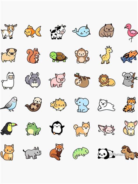 A Bunch Of Different Types Of Animals On A White Background With The