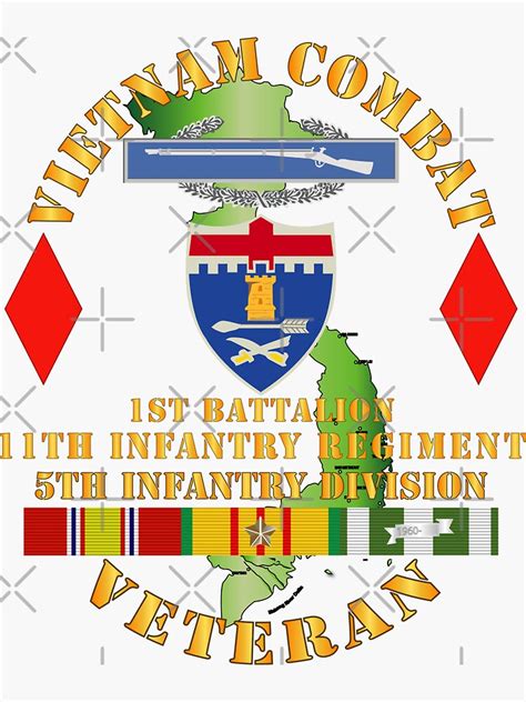 Army Vietnam Combat Vet 1st Bn 11th Infantry 5th Inf Div Ssi