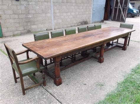 Large Antique Dining Table Nearly 13ft Jacobean Revival Walnut