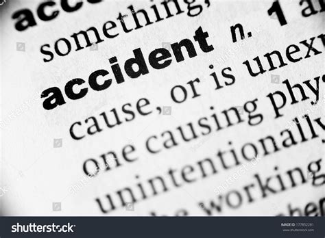 Dictionary Definition Word Accident Stock Photo 177852281 Shutterstock