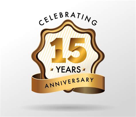 15 Years Anniversary Celebration Logotype Anniversaries Logo Set