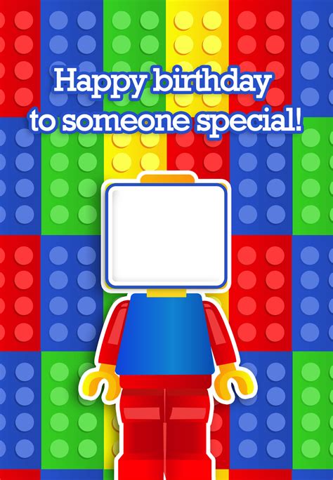 Free Printable Lego Birthday Cards
