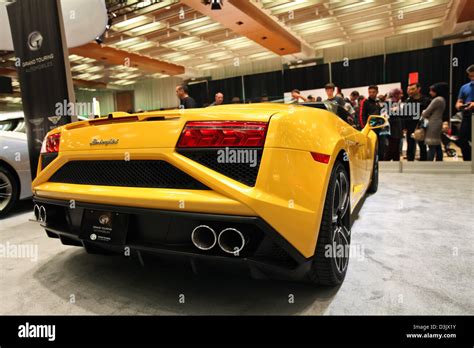 Yellow Lamborghini Rear View High Resolution Stock Photography And