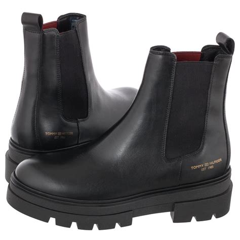 Sztyblety Tommy Hilfiger Monochromatic Chelsea Boot Black Fw0fw05950