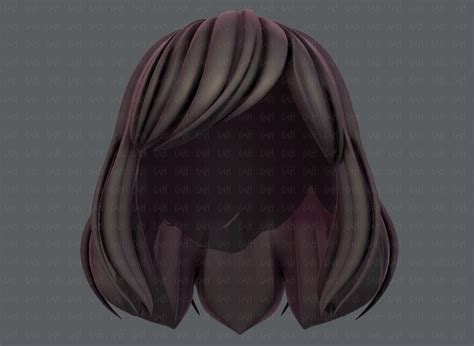 3d Model 3d Hair Style For Girl V57 Vr Ar Low Poly Cgtrader