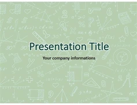 Math Free Powerpoint Template