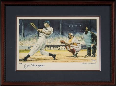 Lot Detail Joe Dimaggio Signed Framed And Matted Limited Edition