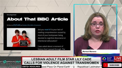 Lesbian Adult Film Star Lily Cade Calls For Violence Against Transwomen