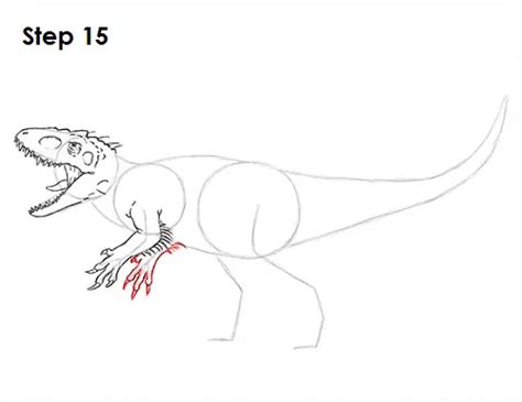 How To Draw An Indominus Rex Dinosaur