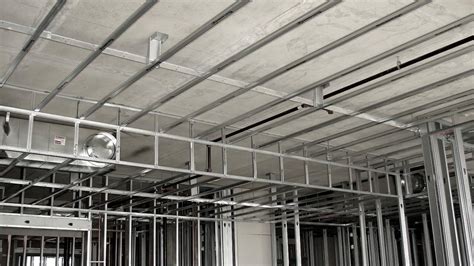 This method is most feasible for drywall ceiling and not suspended because it requires your ceiling not to be filled with ductwork. 7 Pics Gwb Ceiling Framing And View - Alqu Blog