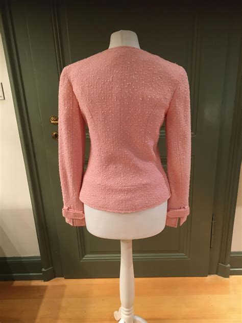 Chanel Pink Tweed Coco Zip Jacket Hardly Ever Worn It