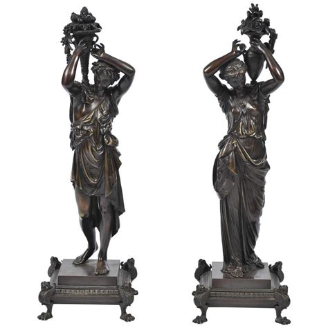 Pair Of Classical Antique Bronze Statues For Sale At 1stdibs