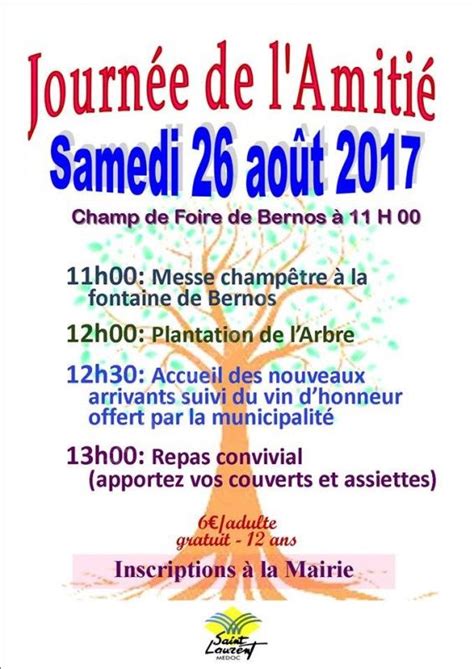 Cette journée a été proclamée en 2011 par l'onu dans le but de promouvoir l'amitié entre les individus et les peuples pour maintenir les efforts de paix. Se divertir dans le Médoc - Agenda - Journée de l'Amitié