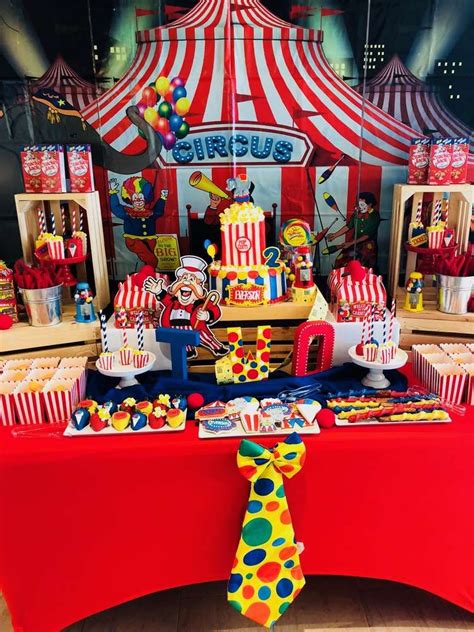Carnival Inspired Birthday Party Ideas Photo 16 Of 25 Catch My Party Circus Birthday Party