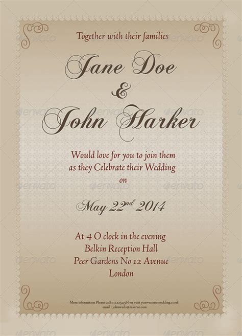 15 Second Marriage Wedding Invitations Psd Ai Eps