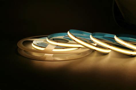 Flexible Dotless Rgbcct Cob Led Strip Lights Derun Led