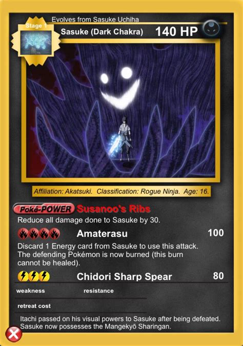 Sasuke Pokemon Card The Shoot