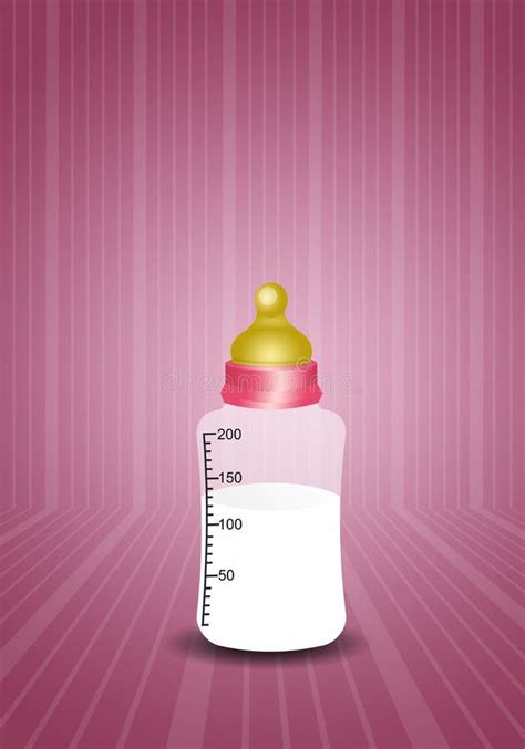 Bottle For A Baby Girl Stock Illustration Illustration Of Illustration