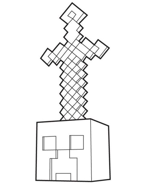 Ausmalbilder Minecraft Diamant Schwert Ausmalbilder Minecraft Images