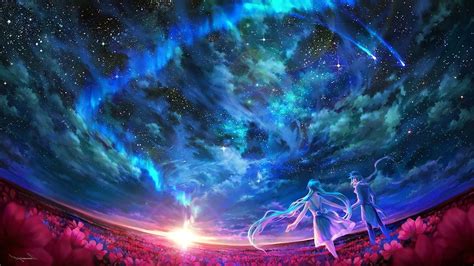Blue Anime Sky Art Anime Wallpaper